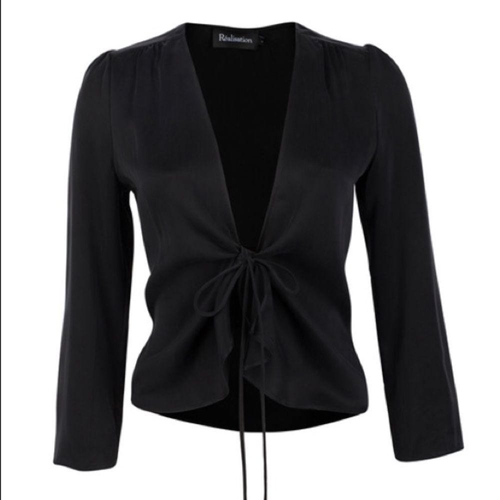 Réalisation Par “Bianca” Top, Black, Sz Small, NWT - Picture 2 of 3